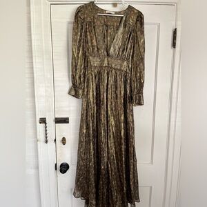 Love Shack Fancy Cyrena dress - Gold